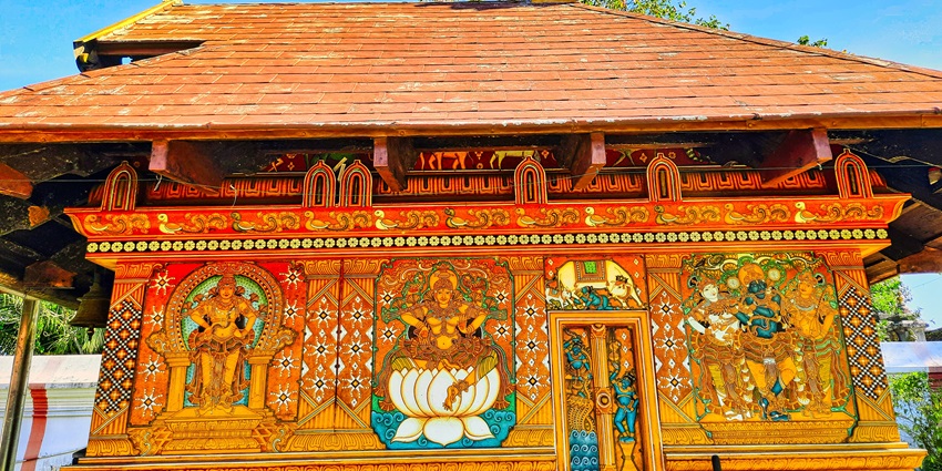 Snapshot of the beautiful Temple in Kerala, India