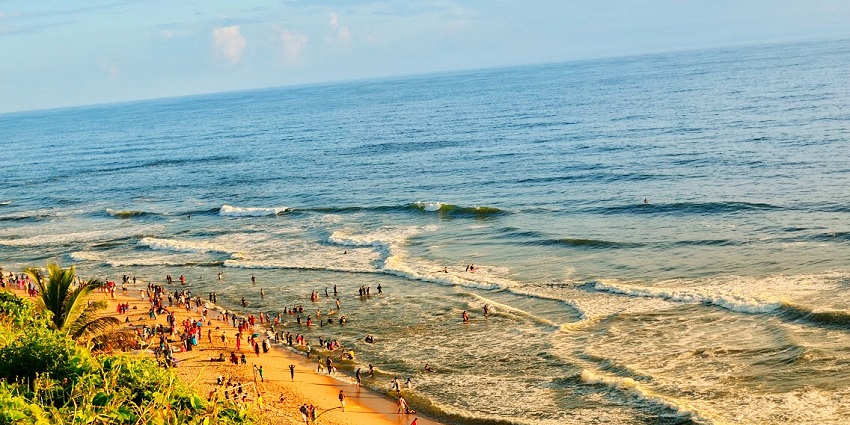 Varkala Beach is one of the tourist places in Kerala with its tranquil and serene shores