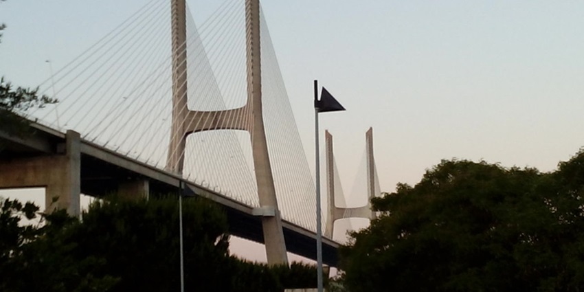 An enchanting evening view of the Vasco Da Gama Bridge, which is a must-visit place.