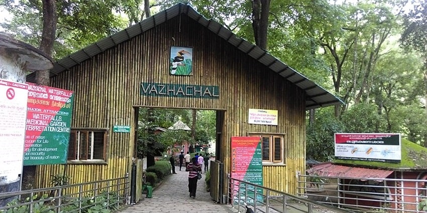 The entrance to Vazhachal Waterfalls