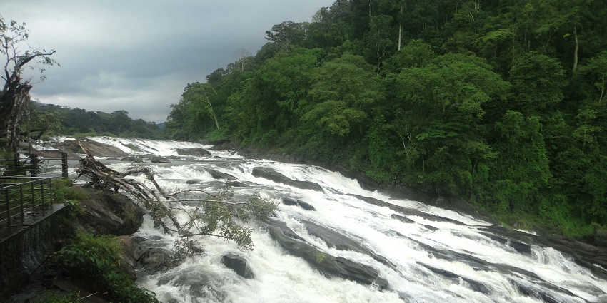An enchanting waterfall in Kerala