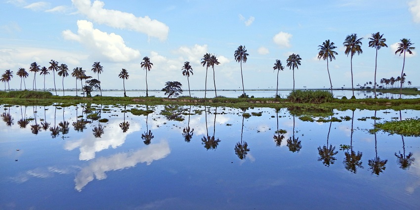 Panoramic view of soothing Vembanad Lake one of the best places to visit in Kumarakom