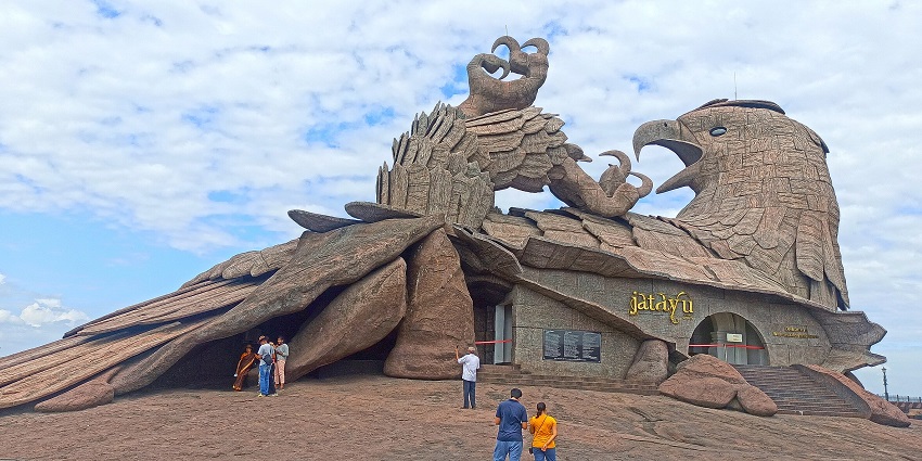 Jatayu Earth’s Centre is located in the Chadayamangalam, Kollam district of Kerala, India.
