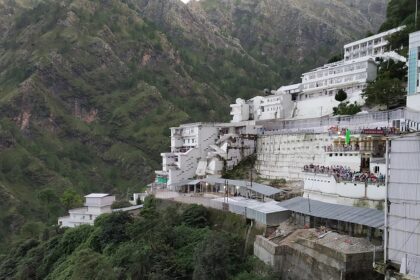 A scenic view of Vaishno Devi which is one of the best places to visit near Katra