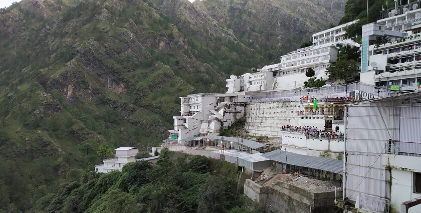 A scenic view of Vaishno Devi which is one of the best places to visit near Katra