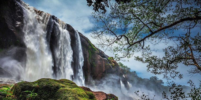 The gushing Valamthode Waterfalls is one of the places to visit in Nilambur, Kerala.
