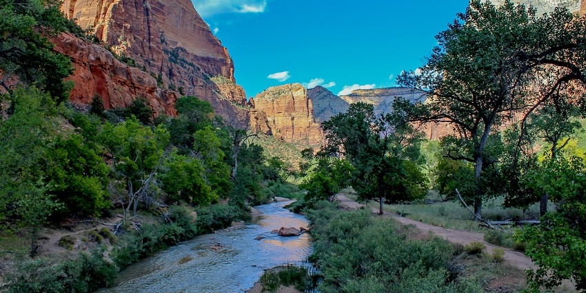 A view of the Virgin River from - explore Virgin valley near Attapadi waterfall.