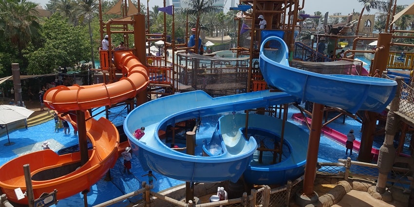 Wild Wadi Water Park Dubai: exciting water slides and attractions with stunning views.