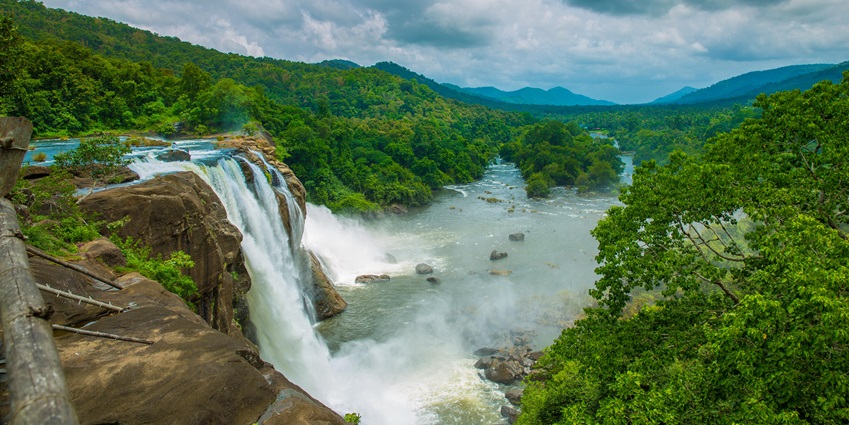 Athirapally falls getting full as the monsoon hits the western ghats and overflows