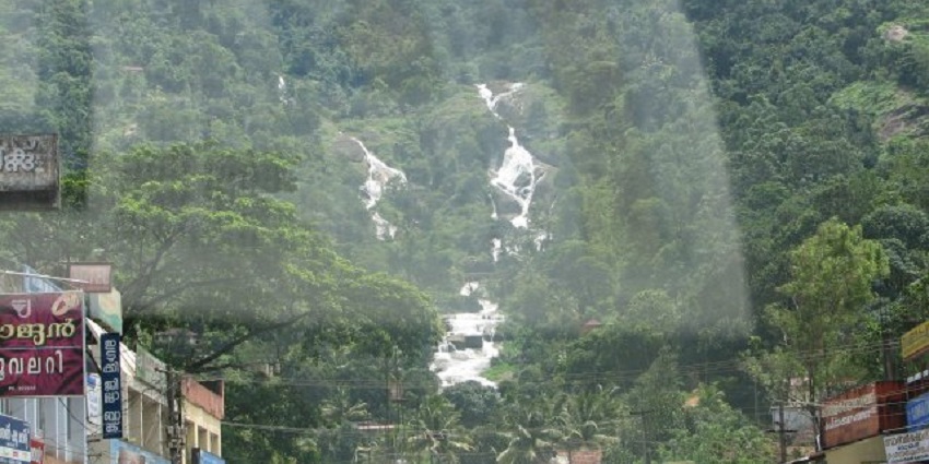 A distant view of Cheeyappara waterfalls