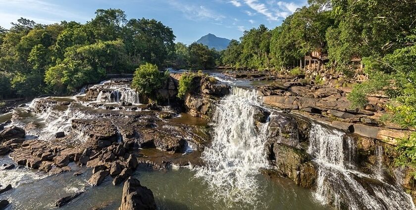 The view of the scenic waterfall in Ernakulam, Kerala