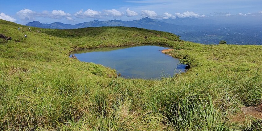 Heart-shaped lake in hill stations near Kannur