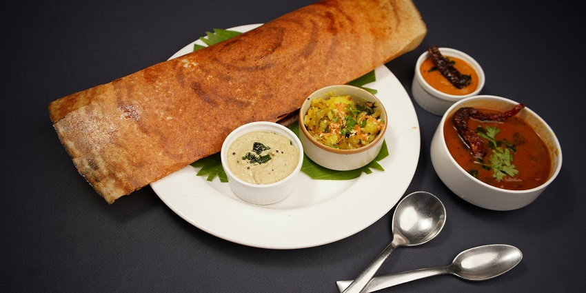 Image of a dosa plate served at a local eatery near the adventure park