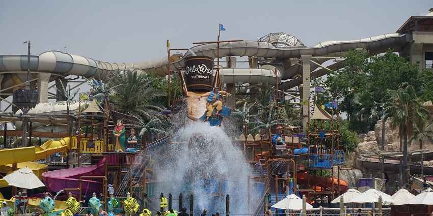 Snap of the fountain of Wild Wadi Waterpark - waterpark in Dubai, UAE