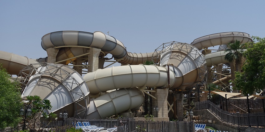 Snap of a water sledge of Wild Wadi Waterpark - Adventure parks in Dubai
