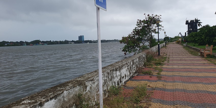 Walkway along Willingdon island- one of the most serene places to visit in kochi in november