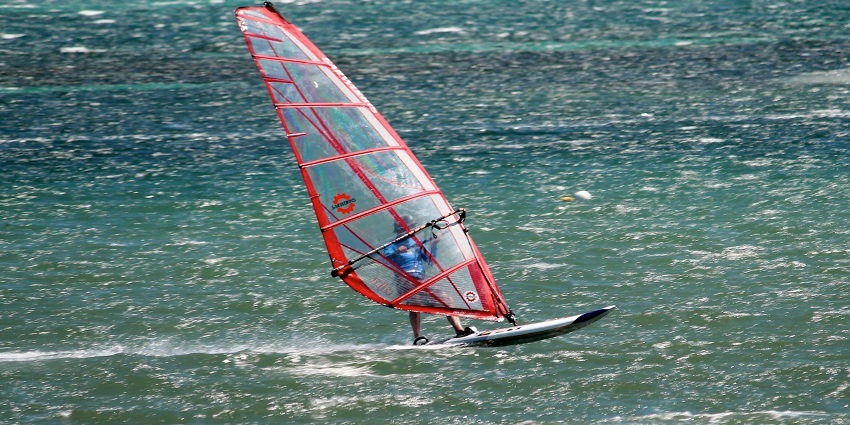 Scenic picture of Windsurfing at the beach - Best place for water sports in Varkala
