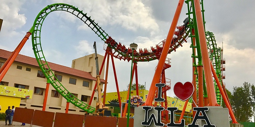The vibrant thrilling roller coasters of Wonderla - one of the best water park in India