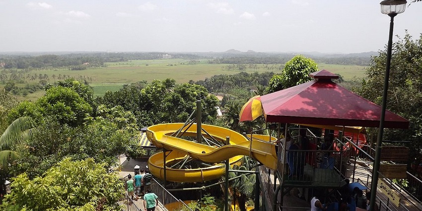 A slide in an adventure park