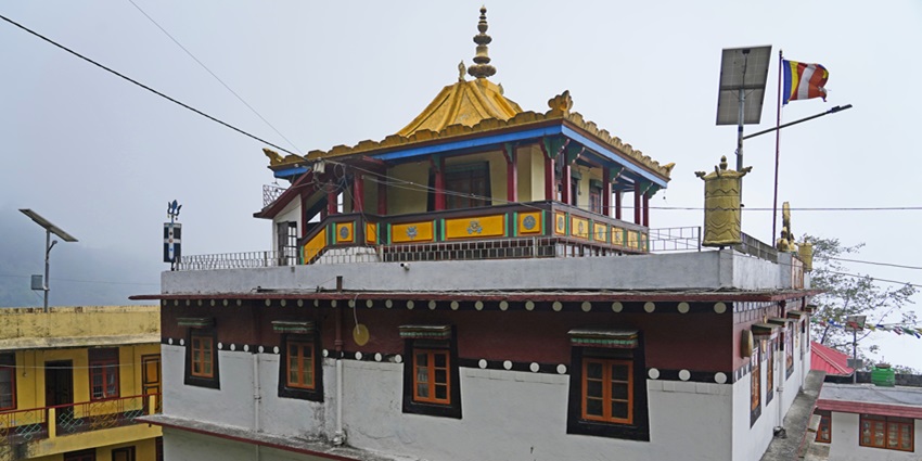 A side view of a monastery in Darjeeling