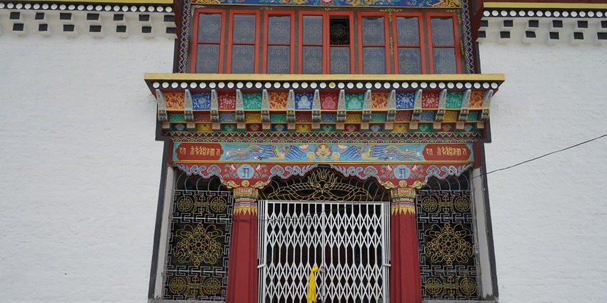 The entry gate of a monastery in Ravangla
