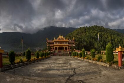 A view of the quintessential hotspot of Arunachal Pradesh surrounded by lush greenery.