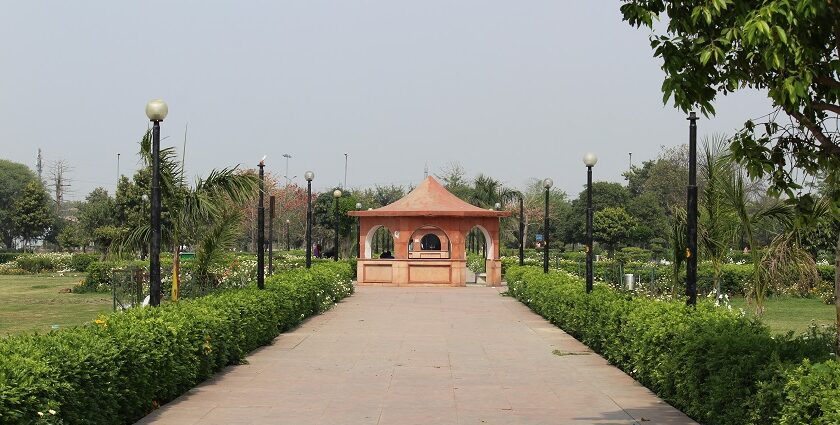 Take a stroll along the well-manicured lawns of the Japanese Park in Rohini, Delhi