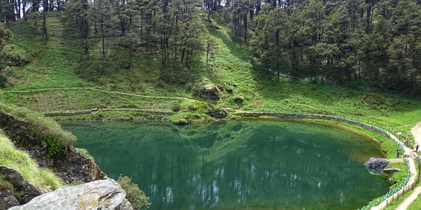 Enchanting view of Serolsar lake situated amidst the forested hills of this valley