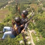 A person enjoying paragliding in Sikkim