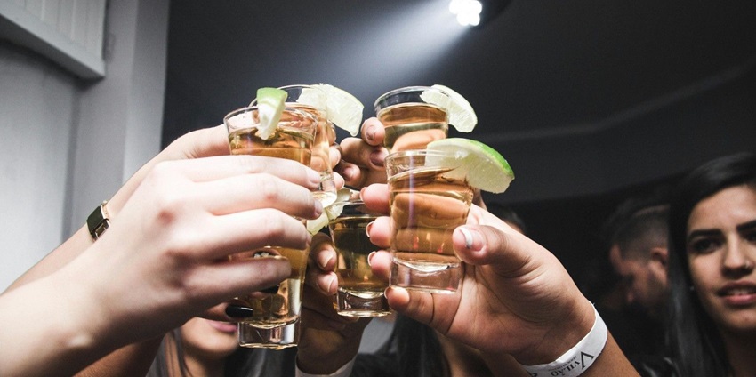 People having drinks at a night club
