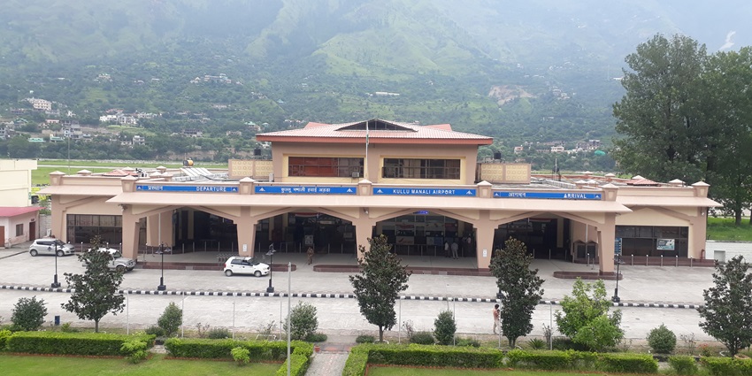 Image of an airport in Bhunter in Kallu-Manali near the Manali Wildlife Sanctuary