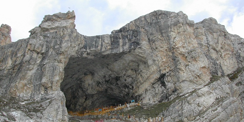 Amarnath Temple is a sacred place in Pahalgam where you can see the Shivling