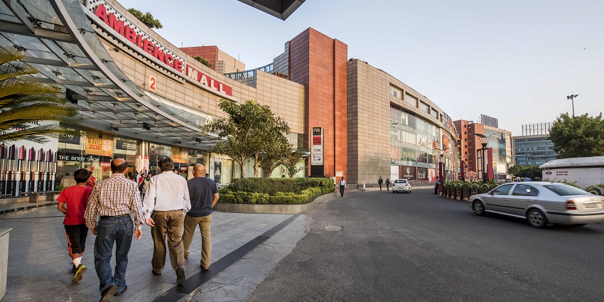 Shop for famous brands and indulge in other activities like ice skating in Ambience Mall.