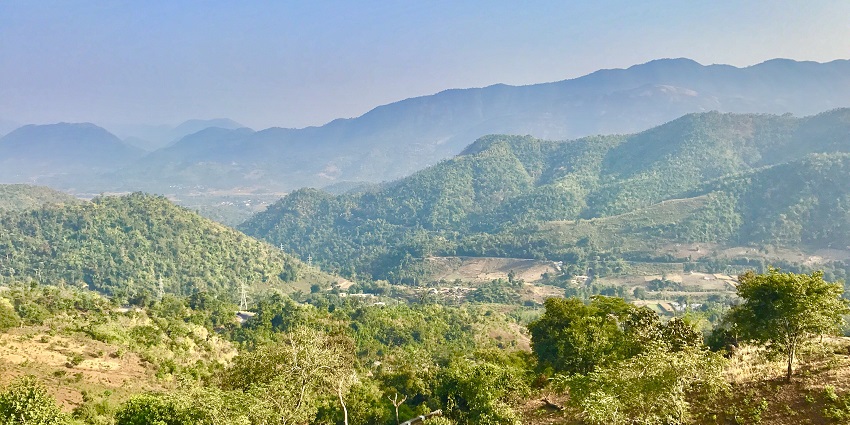 Panaromi snapshot of the green lush dense forest and the beautiful hills of Anantagiri