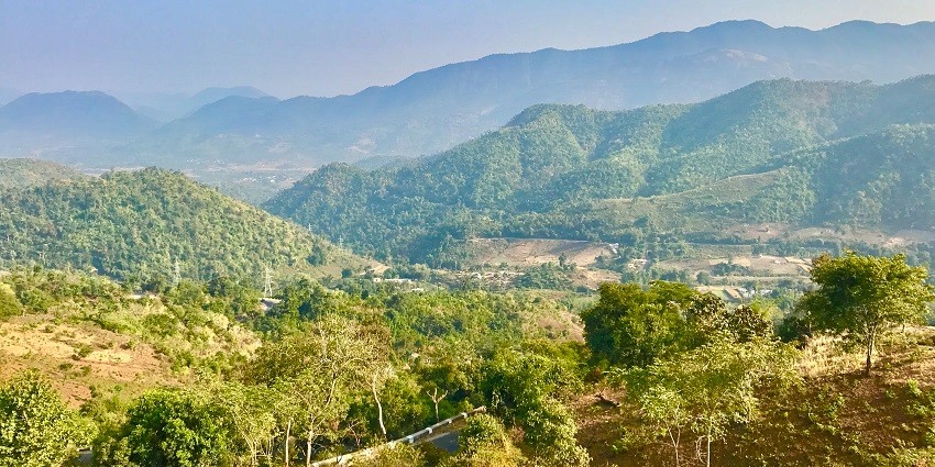 Panoramic snaps of the scared hills of Anantagiri parvat in the state of Andhra