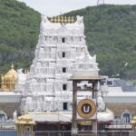 eautiful snap of the Bala ji Temple on the scared hills surrounded by tress near Pedakakani