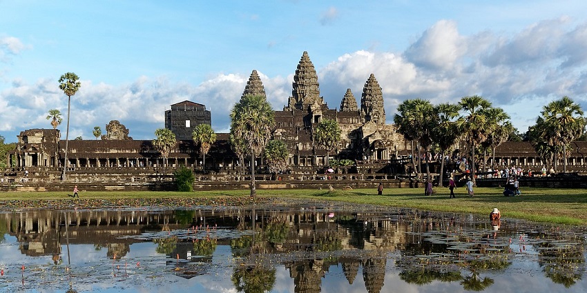 Seek blessings from the serene Angkor Wat which is one of the famous Cambodia Temples.