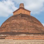 A stunning view of the Jetavanaramaya Stupa in Anuradhapura - temples in Sri Lanka.