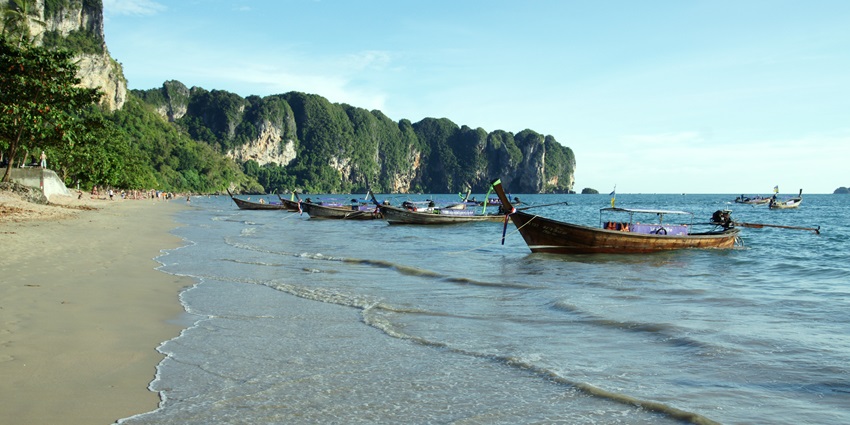 Charming Ao Nang Beach with soft sand, clear blue waters - beaches in Krabi.