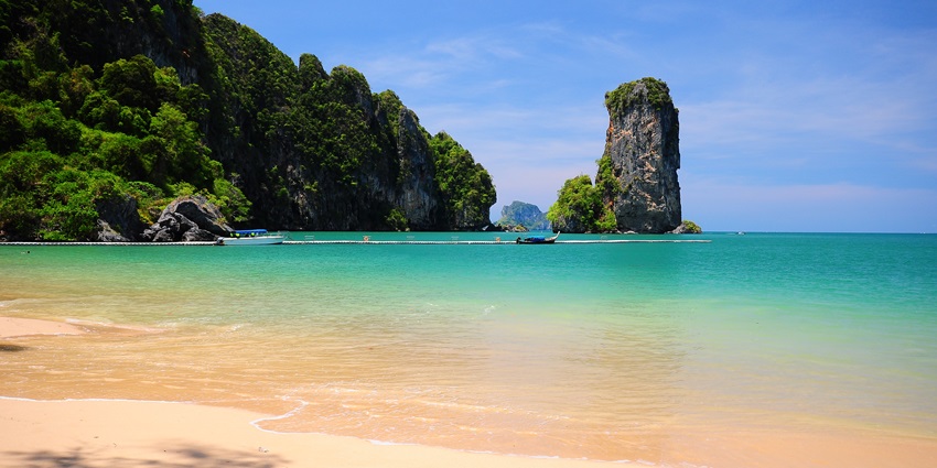 Sit back and relax at the Ao Phai Plong, a place to visit near Railay Beach, Thailand.