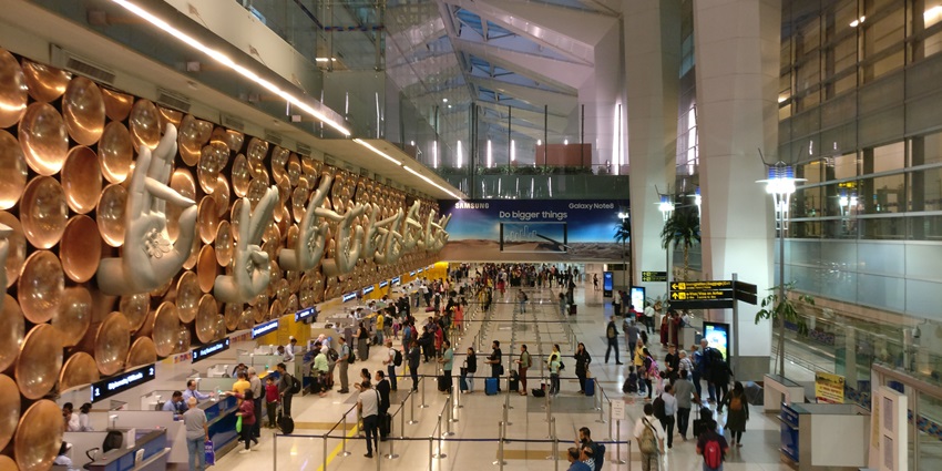 Beautiful art is placed on the walls of the Airport for the tourists to get distracted