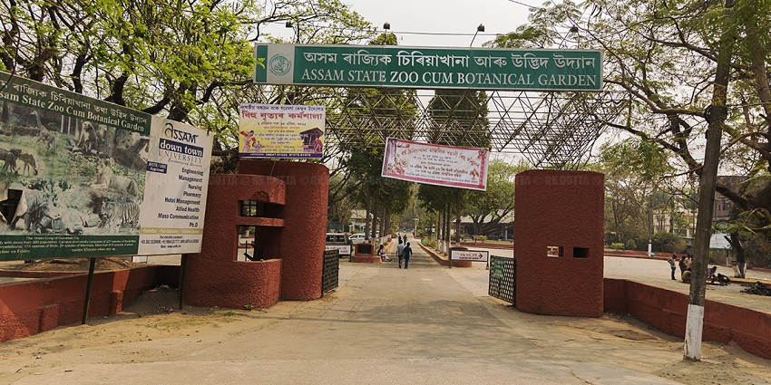 Assam State Zoo with traditional design elements - Places to visit in Guwahati for couples.