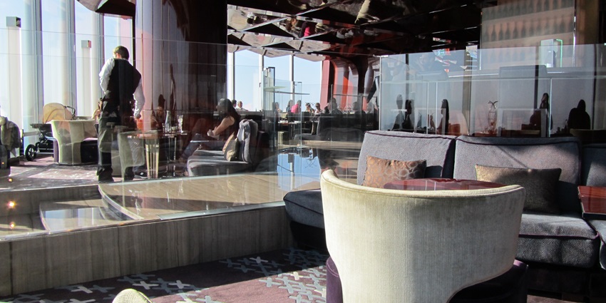 Enjoy a romantic candlelit dinner with stunning views at At.mosphere in Burj Khalifa.