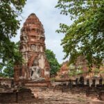 Beautiful snapshot of a Buddhist Temple surrounded by the scenic lush trees in Thailand