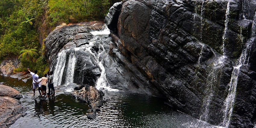 Witness the majestic Baker’s Fall located in Horton Plains National Park in Sri Lanka.