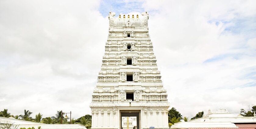 Explore the stunning architecture of Balaji Temple, known for its solace and serenity.