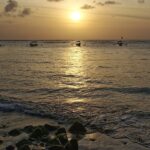 A picture of a beach in Bali during a beautiful sunset making it a golden hour