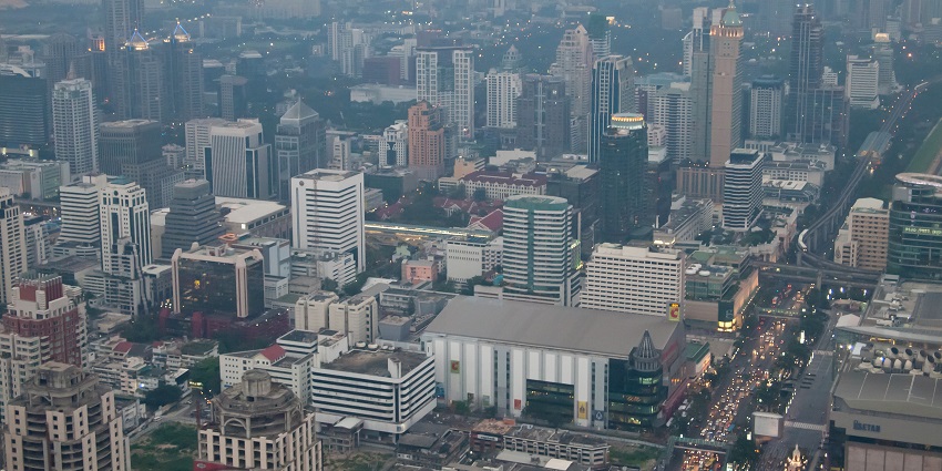 Towering buildings of Bangkok, one of the best places to visit in Thailand for couples.