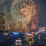 A beautiful mesmerising image of new year celebration in the city of Bangkok.