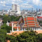 View of Bangkok's skyline, showcasing modern skyscrapers - places to visit in Bangkok.